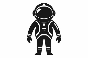 astronaut line art silhouette vector illustration