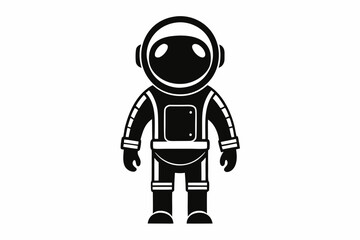 Fototapeta premium astronaut line art silhouette vector illustration