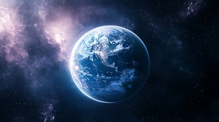 Naklejka premium Mysterious Blue Ice World in the Outer Reaches of Space Photo