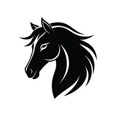 horse head silhouette vector illustration