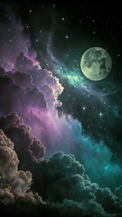 Obraz premium Velvet Nightfall Spark generative AI