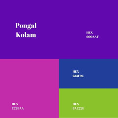 Fototapeta premium Harvest Hues: A Pongal Kolam-Inspired Color Palette