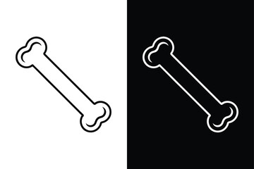 Dog Chewing Bone Silhouette. Simple & Professional Pet Care Icon