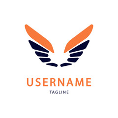 Silhouette-style eagle logo illustration vector