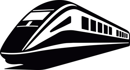 high speed train silhouette vector
