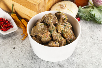 Chicken liver in cream sauce