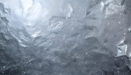 Obraz premium Shimmering Silver Foil Glitter Metallic Wall with Elegant Texture and Copy Space for Stylish Designs