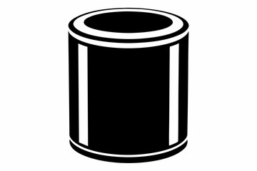 cylinder line art silhouette vector illustration