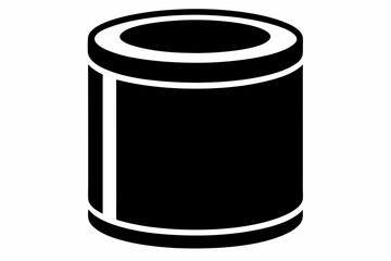 cylinder line art silhouette vector illustration