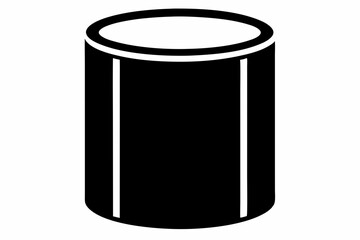 cylinder line art silhouette vector illustration