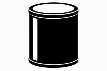 cylinder line art silhouette vector illustration
