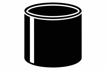 cylinder line art silhouette vector illustration