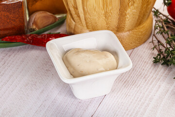 Burger sauce in the bowl