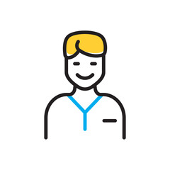 Multi color icon for happy