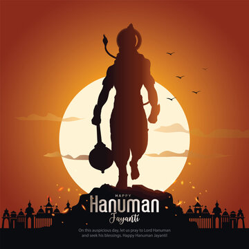 new Happy Hanuman Jayanti. god abstract Vector Illustration design.