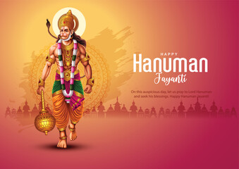 new Happy Hanuman Jayanti. god abstract Vector Illustration design.