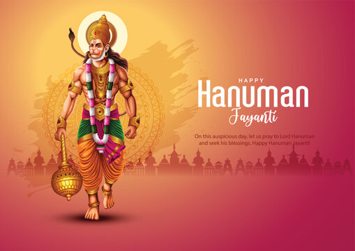 new Happy Hanuman Jayanti. god abstract Vector Illustration design.