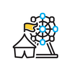 Multi color icon for fair