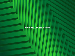 Obraz premium Futuristic green lines abstract background. Geometric green lines form abstract vector background. Green modern background.