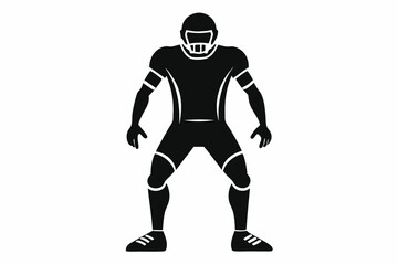 Fototapeta premium football player line art silhouette vector illustration