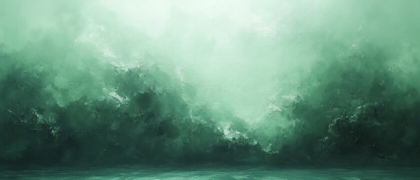 Serene Emerald Green Abstract Background