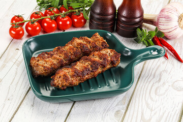 Chicken kebab minced meat and spices