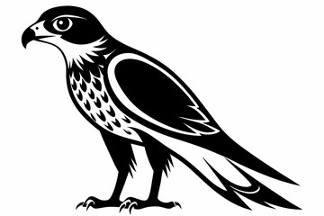 Obraz premium goshawk bird line art silhouette vector illustration