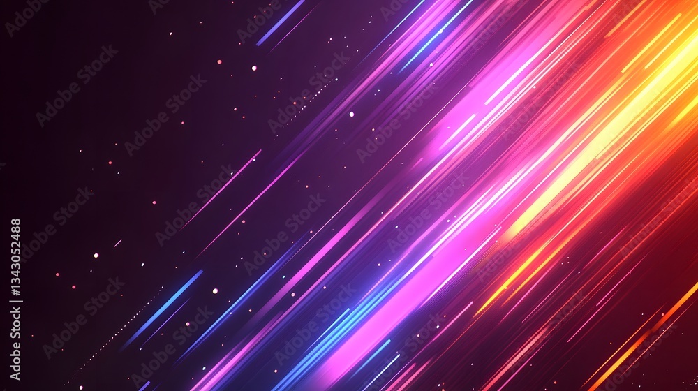 Poster abstract background showing colorful diagonal light streaks