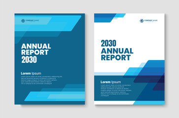 Corporate annual report design template. Business brochure layout design. Vector illustration