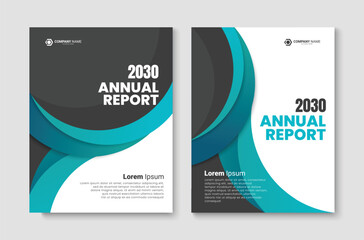 Corporate annual report design template. Business brochure layout design. Vector illustration
