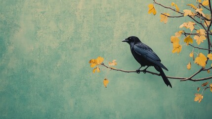 Space Black Raven Scene Vibe Feather Mysterious Empty