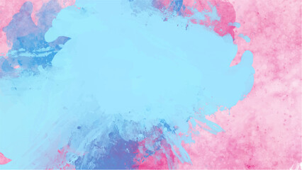 Pink and blue watercolor background with copyspace for your design. vector.