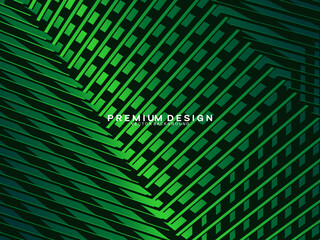 Futuristic green lines abstract background. Geometric green lines form abstract vector background. Green modern background.