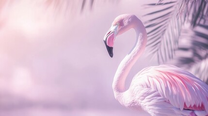 Space Flamingo Pink View Text Pastel Vibe Lavender