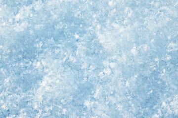 winter snow texture, blue abstract winter cold background snow surface, blurred backdrop