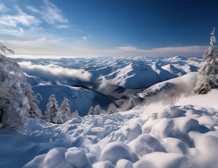 Fototapeta premium Generated image 雪景色