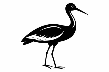 migratory bird line art silhouette vector illustration