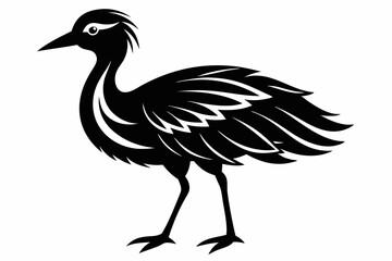 Fototapeta premium migratory bird line art silhouette vector illustration