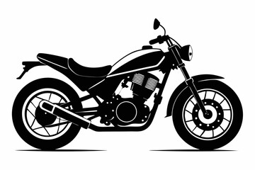 Obraz premium motorcycle bike line art silhouette vector illustration
