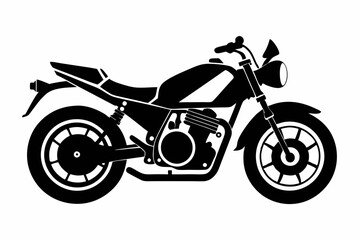 Fototapeta premium motorcycle bike line art silhouette vector illustration
