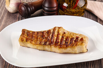 Tasty hot grilled pork loin