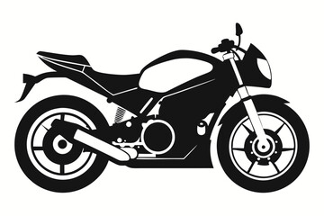 motorcycle bike line art silhouette vector illustration