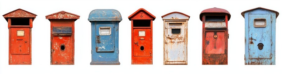 Vintage Mailboxes in Assorted Colors