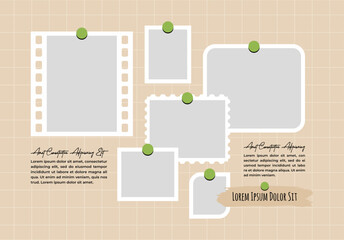 Picture Blank collage frame template for photos and images