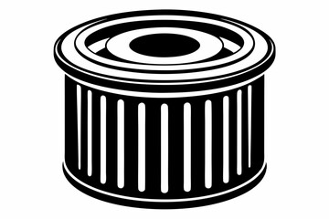 oil filter line art silhouette vector illustration