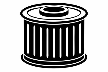 oil filter line art silhouette vector illustration