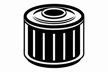 oil filter line art silhouette vector illustration