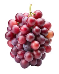 Fototapeta premium Fresh bunch of plump red grapes on a light background.
