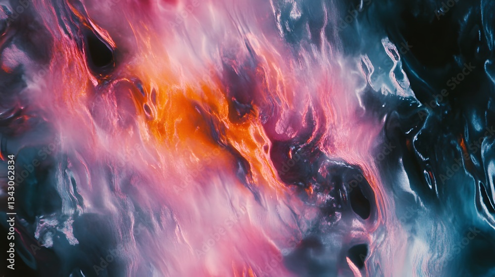 Poster abstract colorful swirls displaying dynamic movement across the surface
