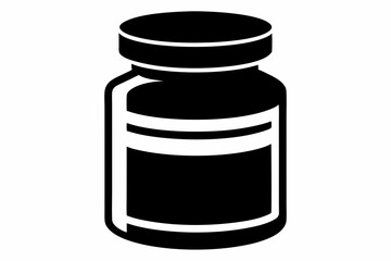 pills bottle line art silhouette vector illustration